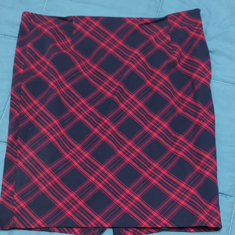 Plaid Red and Black Women's Skirt